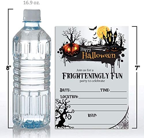 Frighteningly Fun Halloween Party Invitations 20pcs 5x7 Fill In Cards