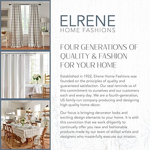 Elrene Antonia Floral Damask Window Valance with Tassels 52x36 Taupe