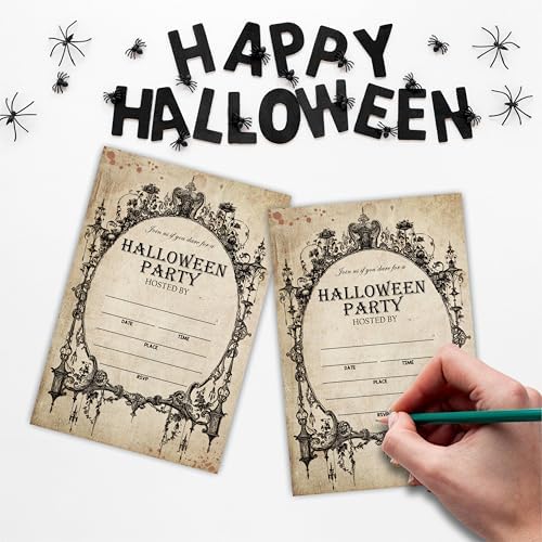 Halloween Party Invitation Cards 20 Pcs Retro Gothic Design