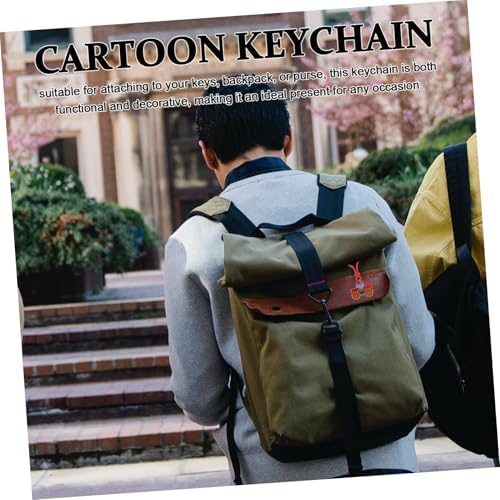 6pcs Farm Tractor Keychain Boys Girls Cartoon Keyring Pack