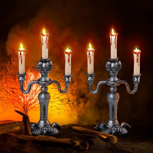 JOYIN 2 Pcs LED Candelabra Halloween Decorations