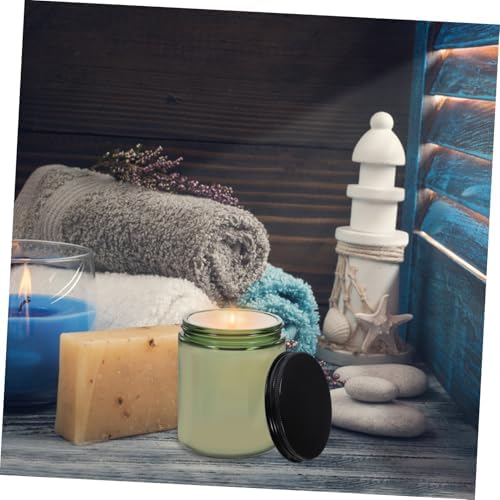 STOBAZA 12 Pcs 250Ml Glass Candle Jars with Lids