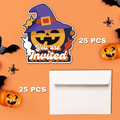 Deluxe Halloween Party Invitations 25 Cards with Envelopes