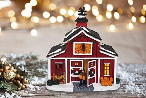 Christmas Village Farm Country Barn Collectible