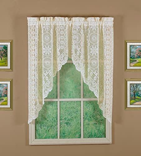 Todays Curtain Hopewell Premium Lace Panel 84 Inch Cream