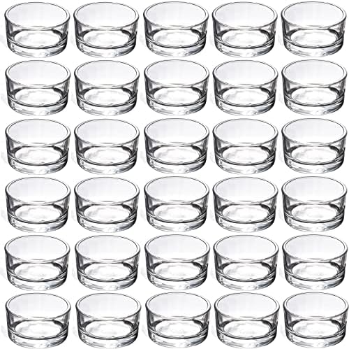 GOLDEAL 30 PCS Clear Glass Tea Light Holders