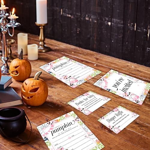 Zgogy Halloween Baby Shower Invitations Set 10
