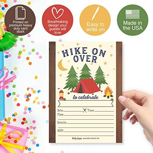 Hadley Designs 25 Camping Birthday Invitations