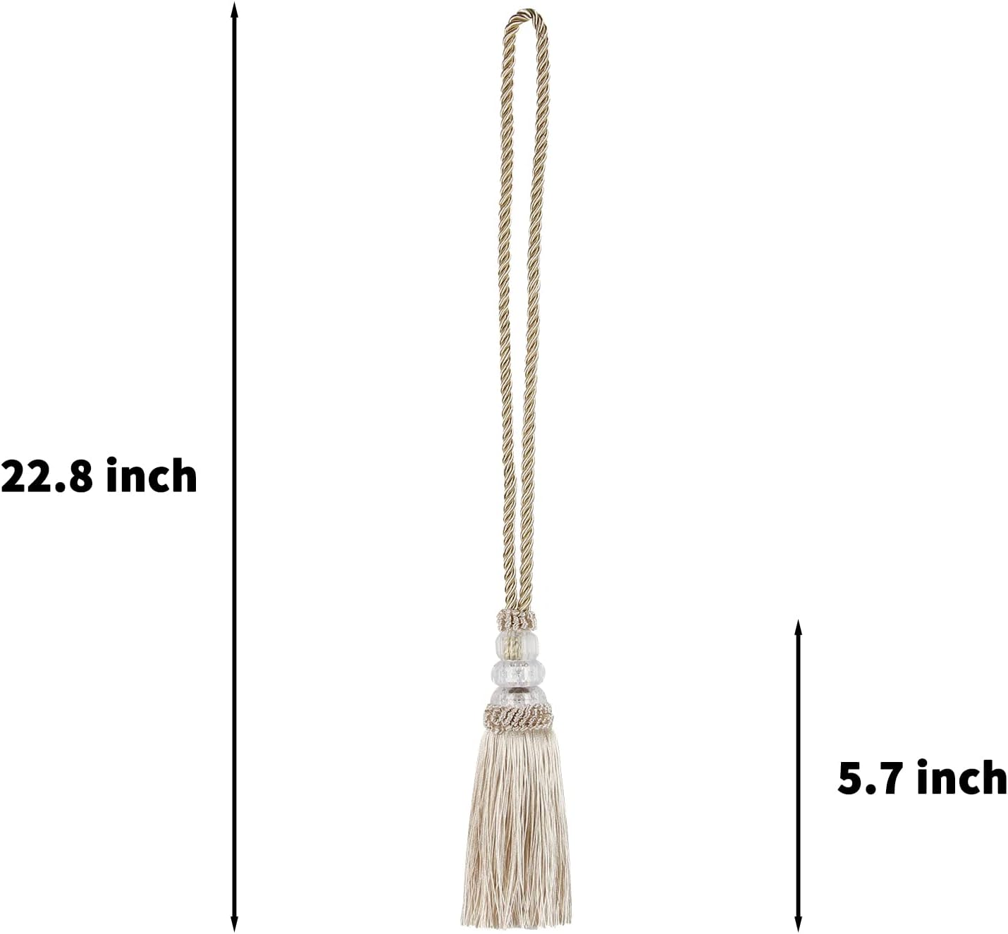 Curtain Tiebacks with Tassel Modern Window Curtain Holdbacks 2 Pack