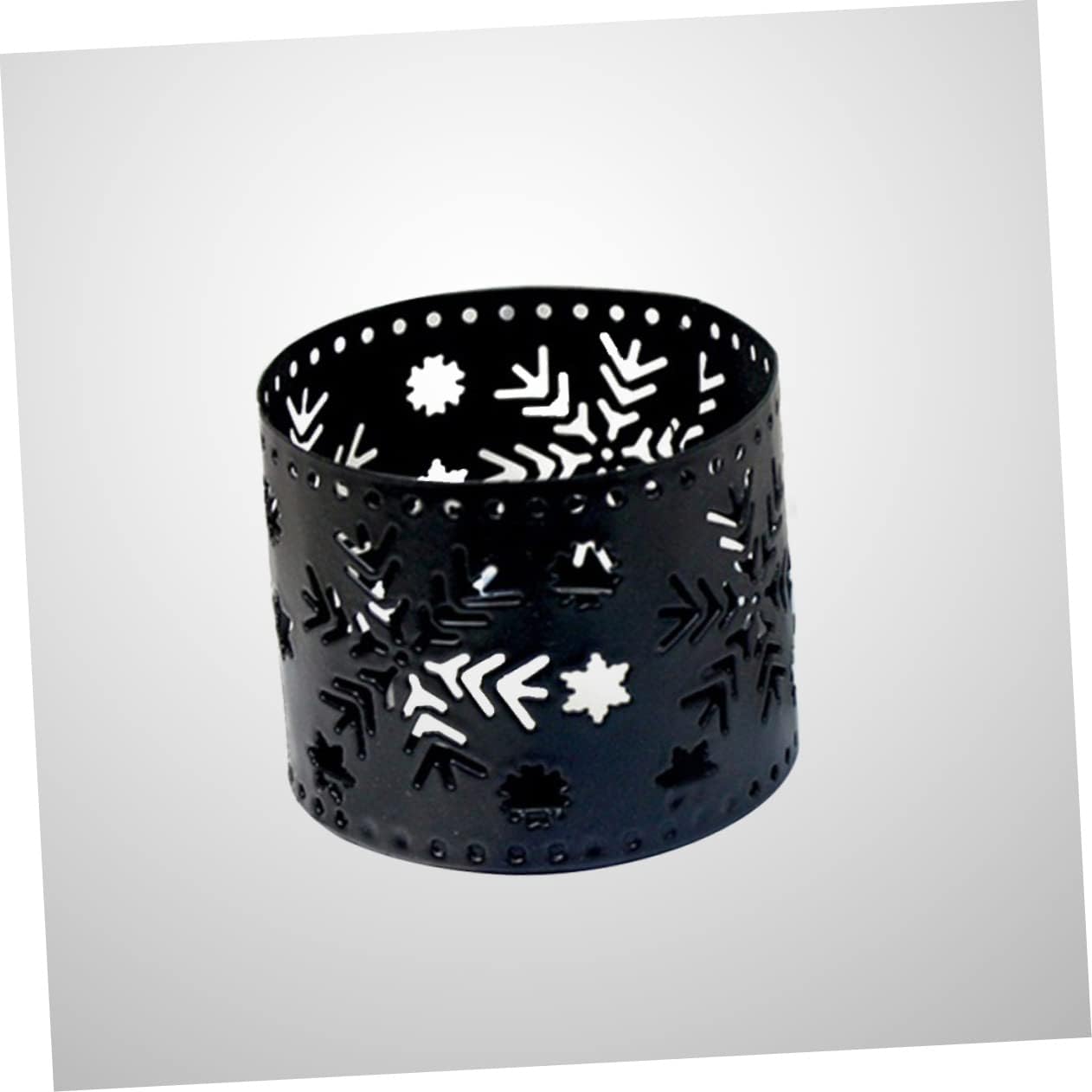 Christmas Iron Candle Holders Snowflake Design Elegant Desktop Pen Holder
