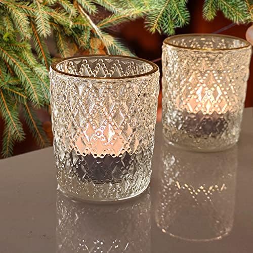 SHMILMH Clear Votive Candle Holders Set of 12