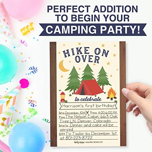 Hadley Designs 25 Camping Birthday Invitations