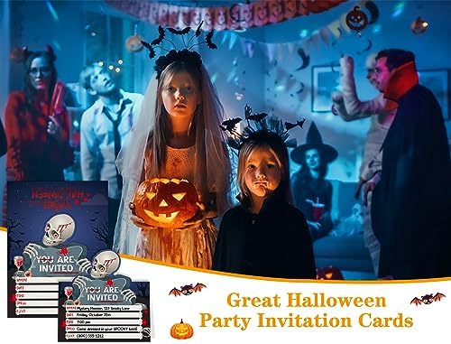 D24TIME Halloween Invitation Cards 12Pcs Set
