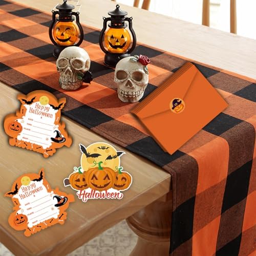 20 Halloween Party Invitations with Envelopes and Stickers