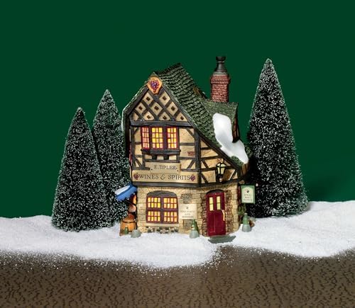 Department 56 Dickens Village Tipler Agent Wine Spirits Building Porcelain