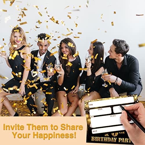 YSTEP 70th Birthday Party Invitations Foil Balloon Cards