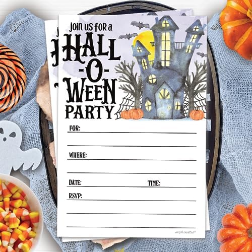 Haunted House Halloween Invitations With Envelopes 20 Count