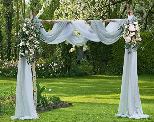 LinenZone Silver Window Scarf Valance 288 Inch