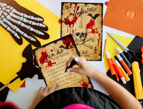 FLYAB Halloween Invitation Cards 12pcs with Envelopes
