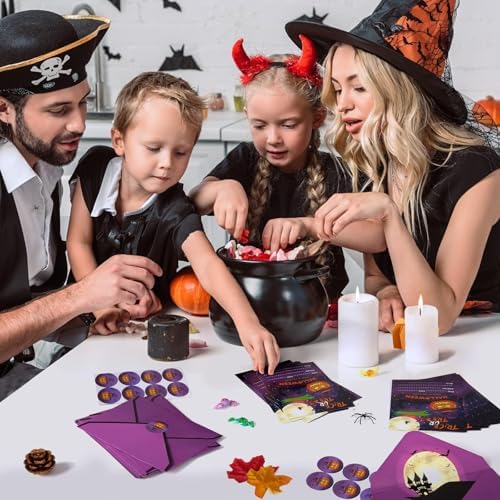 24 Set Halloween Birthday Invitations with Envelopes Stickers