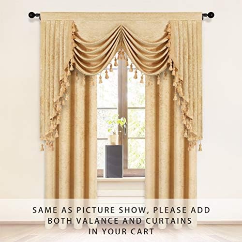 ELKCA Double-Sided Chenille Window Curtains 52 x 84 2 Panels Grommet Top