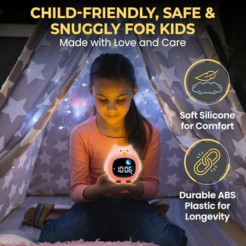 Bumble Bright Kids Alarm Clock with Nightlight and Sound