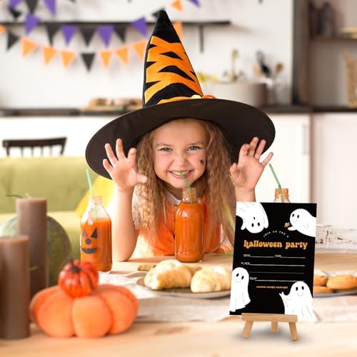 Whaline Halloween Invitation Set of 25 with Envelopes