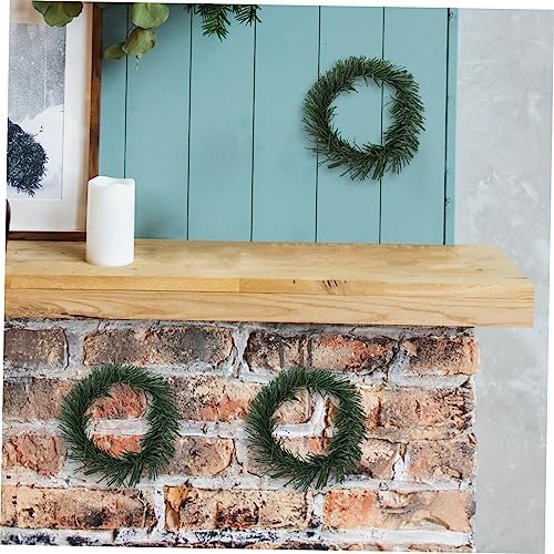 10pcs Artificial Pine Candle Wreaths for Christmas Decorations