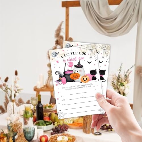 25 Halloween Baby Shower Invitations with Envelopes 1