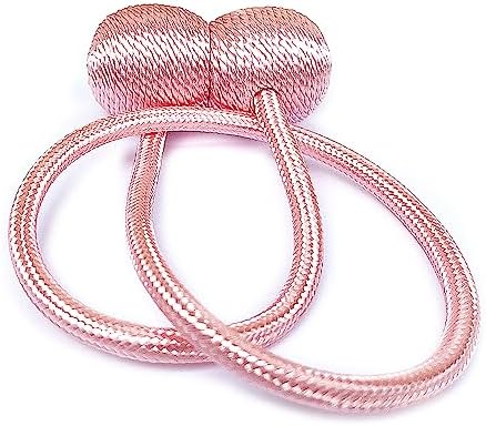 Window Curtain Magnetic Tiebacks 4 Pcs Pink Holdback