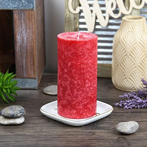 6 Inch Apple Crisp Scented Pillar Candle 1
