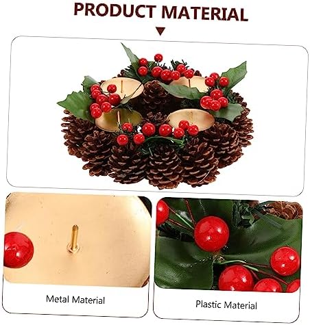 MUCKLILY Christmas Candle Wreath Holder