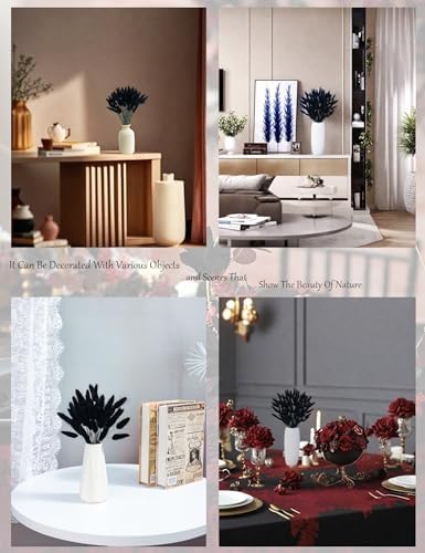 110pcs Black Dried Bunny Tail Flowers for DIY Decor