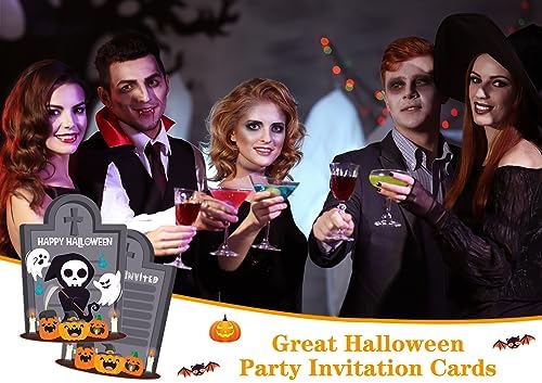 D24TIME Halloween Invitation Cards 12Pcs with Envelopes
