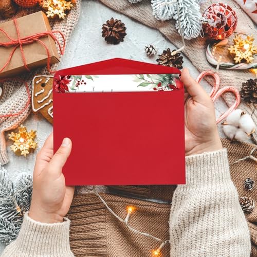 25 Pack Christmas Party Invitations with Envelopes and Stickers