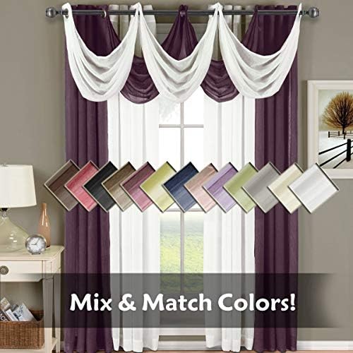 Sheetsnthings Solid Abri Grommet Valance 24x24 Mocha