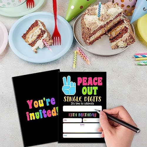 Ycyfckdr 20 Birthday Invitations with Envelopes for Kids