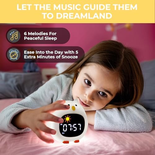 Bumble Bright Kids Alarm Clock with Nightlight and Sound