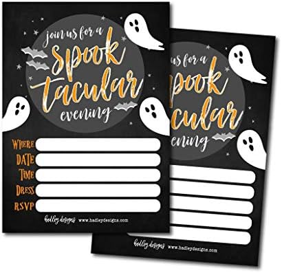 Hadley Designs 25 Ghost Halloween Party Invitations