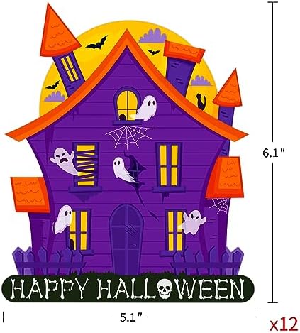 D4DREAM Halloween Party Invitation Cards and Envelopes 12 Pcs Brown Unisex Adult