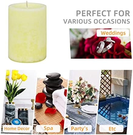 Jeco 3 x 4 Inch Ivory Vanilla Pillar Candle