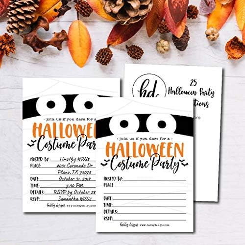 Hadley Designs 25 Mummy Halloween Party Invites