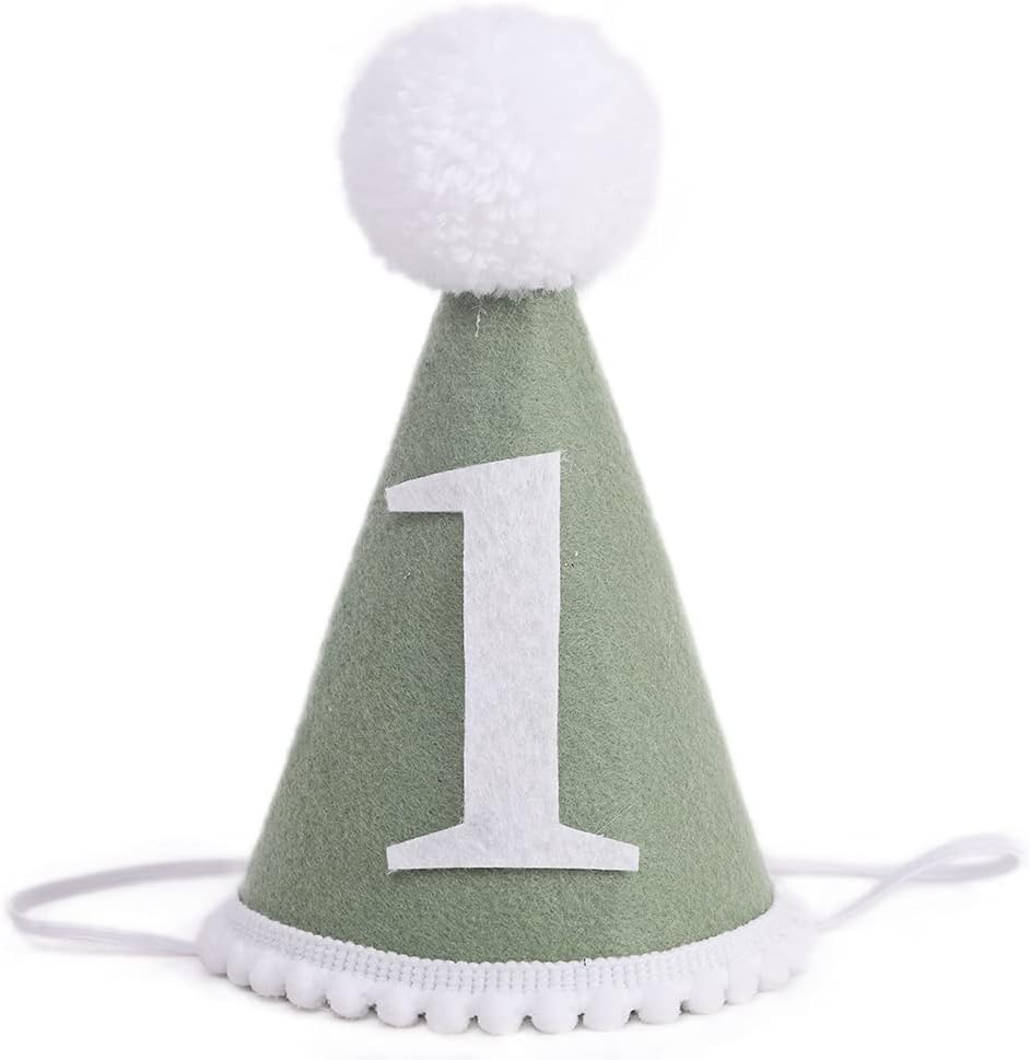 Baby Party Handmade Felt Hat - Green Birthday Photo Booth Prop
