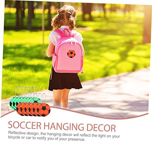 12pcs Reflective Soccer Party Favors Hanging Decor Keychain