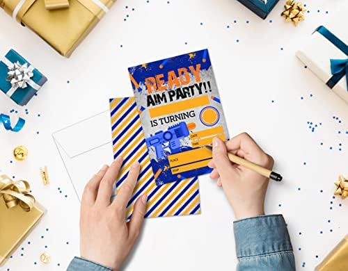 OICPYD Dart Gun Birthday Invitations