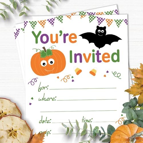 Halloween Child Party Invites 20 Count With Envelopes