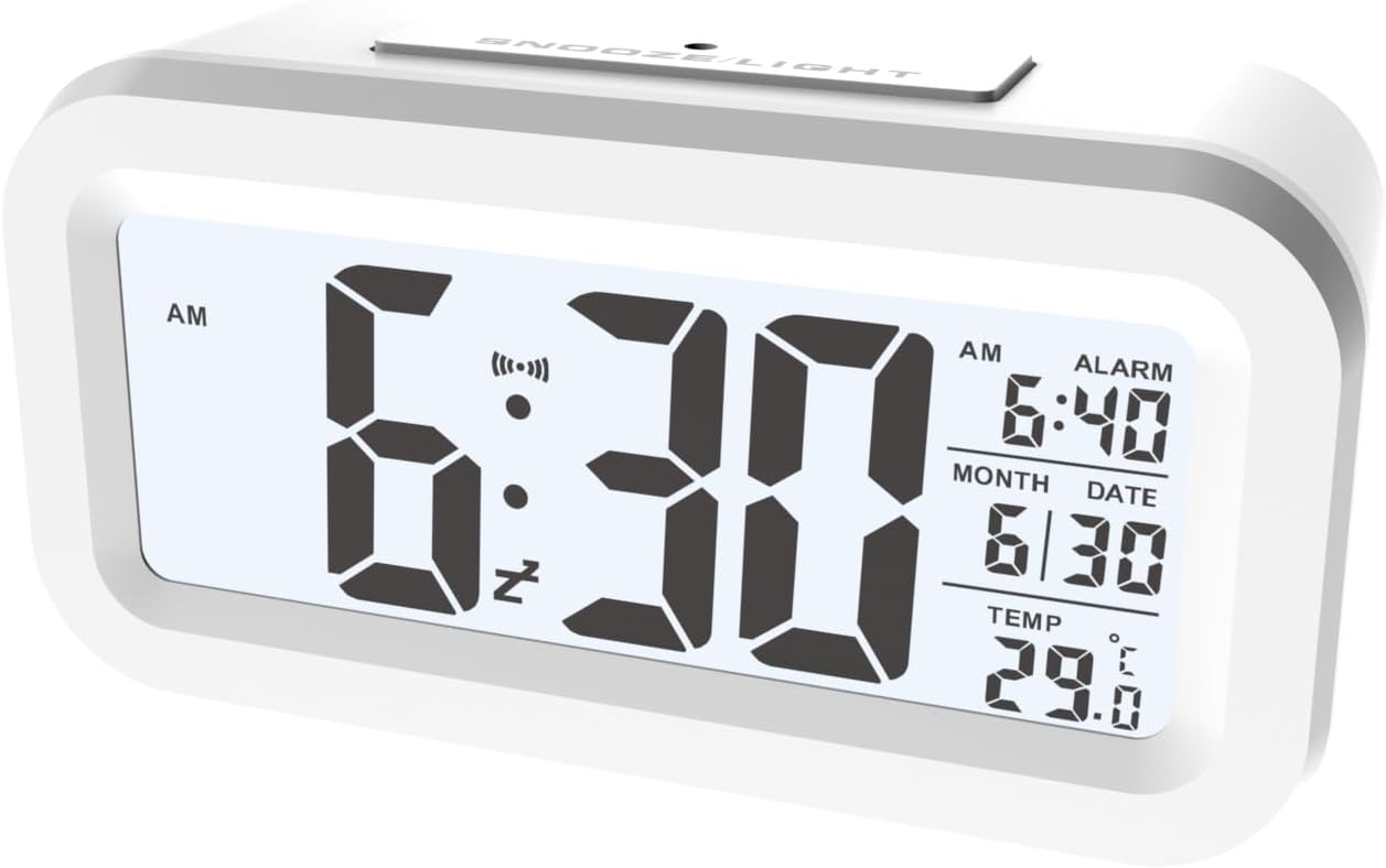 45 Inch LCD Digital Alarm Clock with Temperature and Calendar