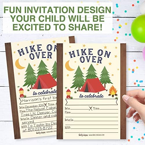 Hadley Designs 25 Camping Birthday Invitations