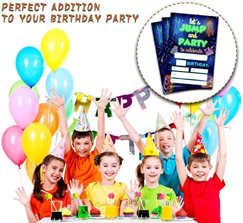 ONDTOM Jump Trampoline Birthday Invites 20 Pack