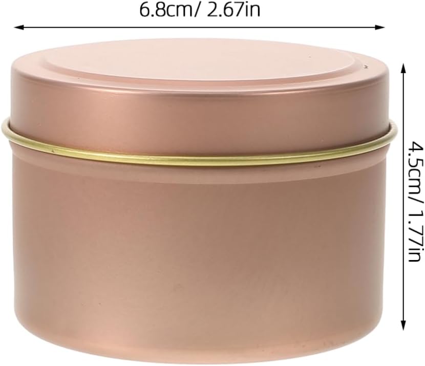 Cabilock 12pcs Iridescent Metal Candle Tins for DIY